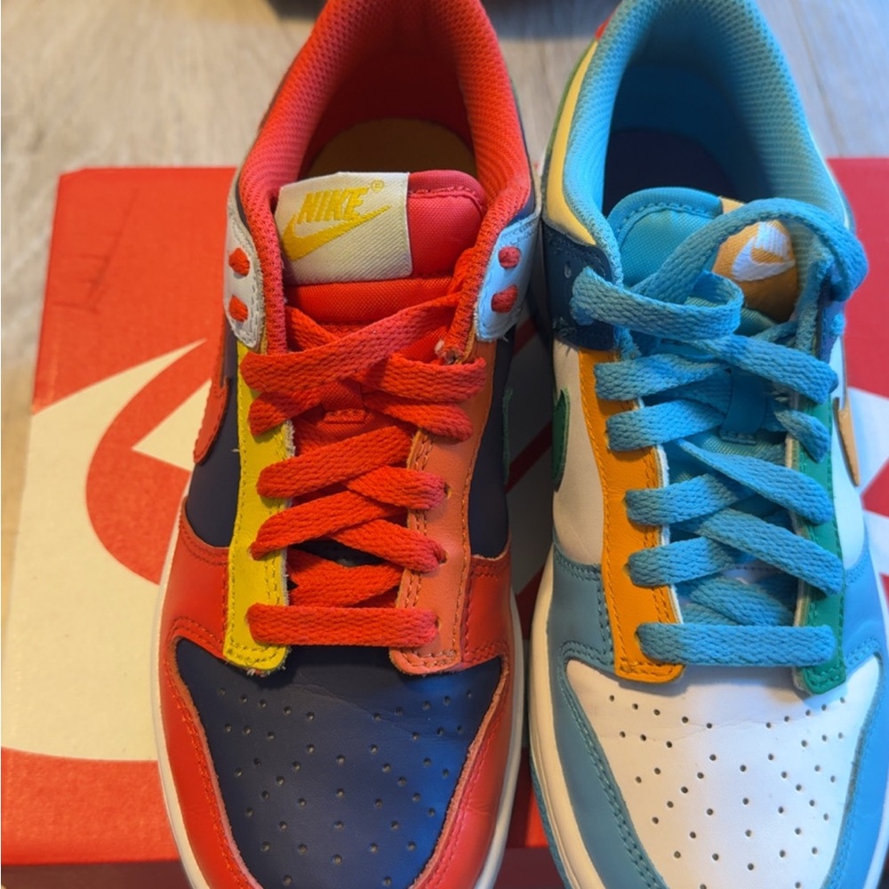 Nike Kids Sneakers - Red, Blue, and Yellow